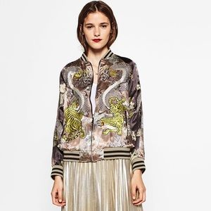 ZARA LIMITED Ed. ORIENTAL REVERSIBLE BOMBER JACKET